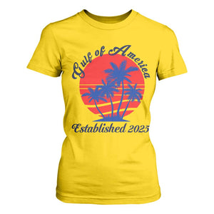 Welcome To America's Gulf T Shirt For Women Established 2025 Trump Mexico Vintage Summer Beach Vibes TS10 Daisy Print Your Wear