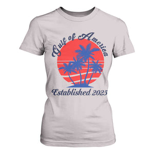 Welcome To America's Gulf T Shirt For Women Established 2025 Trump Mexico Vintage Summer Beach Vibes TS10 Ice Gray Print Your Wear