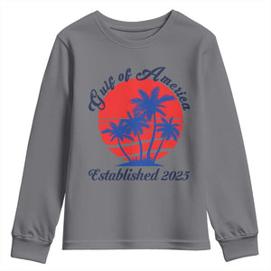Welcome To America's Gulf Youth Sweatshirt Established 2025 Trump Mexico Vintage Summer Beach Vibes TS10 Charcoal Print Your Wear