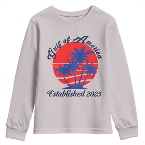 Welcome To America's Gulf Youth Sweatshirt Established 2025 Trump Mexico Vintage Summer Beach Vibes TS10 Ice Gray Print Your Wear