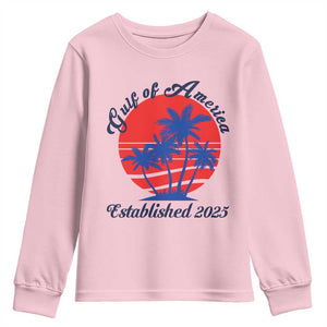Welcome To America's Gulf Youth Sweatshirt Established 2025 Trump Mexico Vintage Summer Beach Vibes TS10 Light Pink Print Your Wear