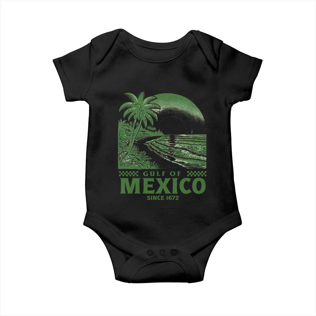 Gulf of Mexico Since 1672 Baby Onesie Retro Vintage Mexican Beach Forever TS10 Black Print Your Wear