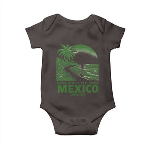 Gulf of Mexico Since 1672 Baby Onesie Retro Vintage Mexican Beach Forever TS10 Dark Chocolate Print Your Wear