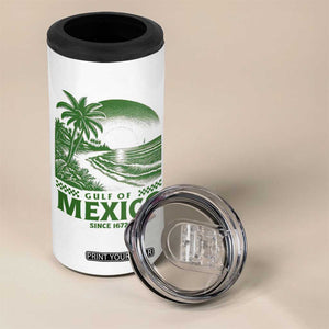 Gulf of Mexico Since 1672 4 in 1 Can Cooler Tumbler Retro Vintage Mexican Beach Forever TS10 Print Your Wear