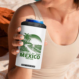 Gulf of Mexico Since 1672 4 in 1 Can Cooler Tumbler Retro Vintage Mexican Beach Forever TS10 Print Your Wear