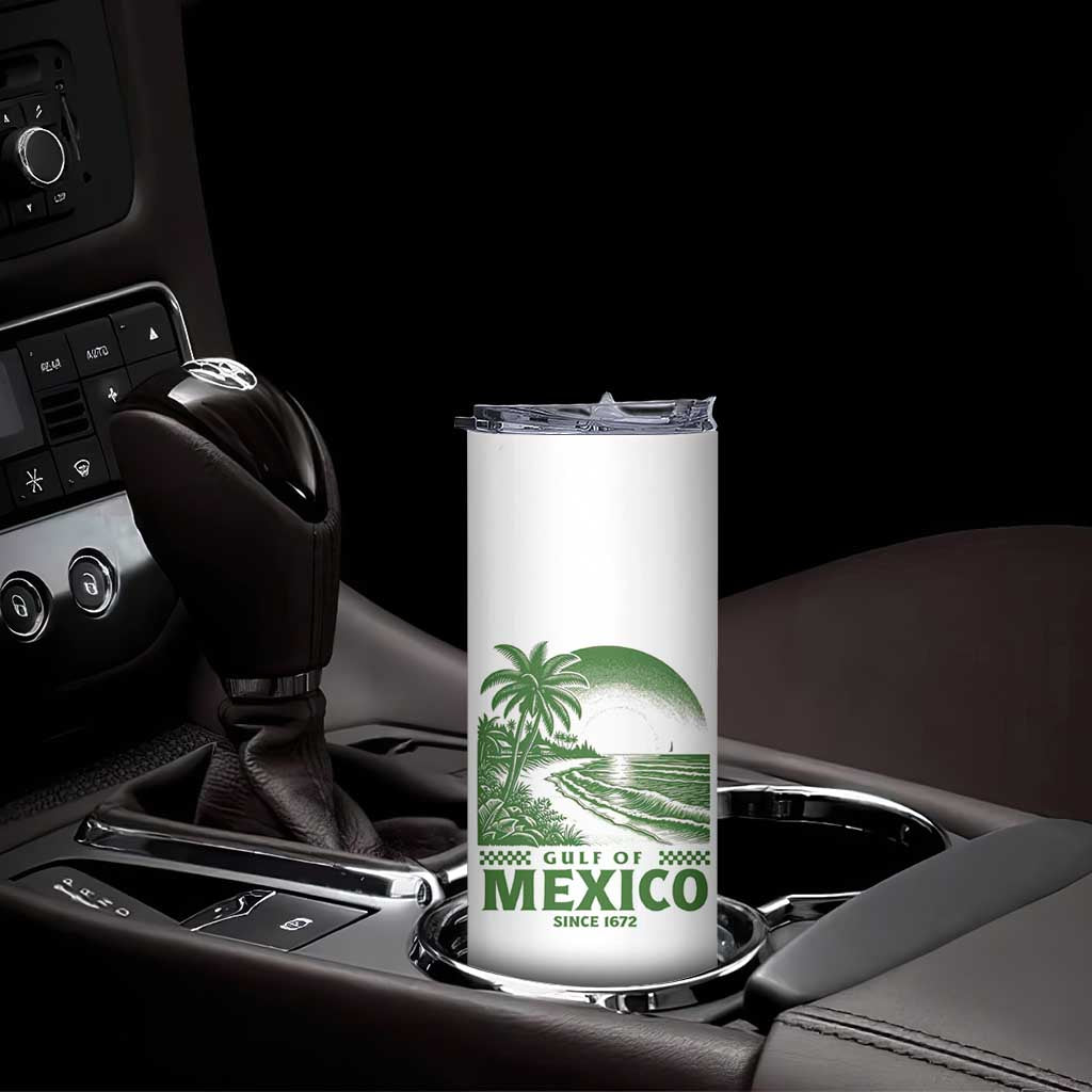 Gulf of Mexico Since 1672 Skinny Tumbler Retro Vintage Mexican Beach Forever TS10 Print Your Wear
