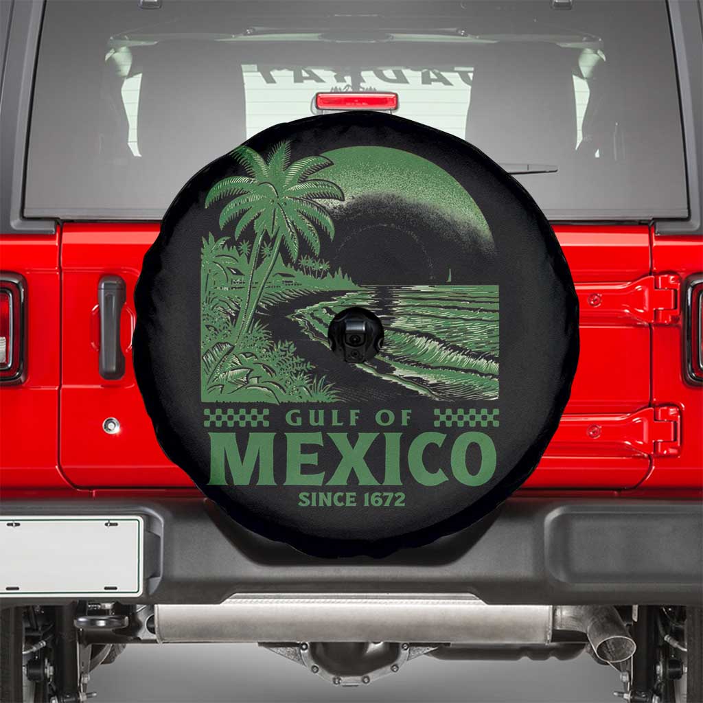 Gulf of Mexico Since 1672 Spare Tire Cover Retro Vintage Mexican Beach Forever TS10 Black Print Your Wear