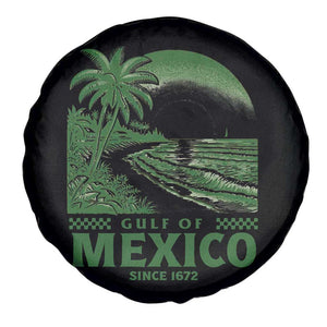 Gulf of Mexico Since 1672 Spare Tire Cover Retro Vintage Mexican Beach Forever TS10 Print Your Wear
