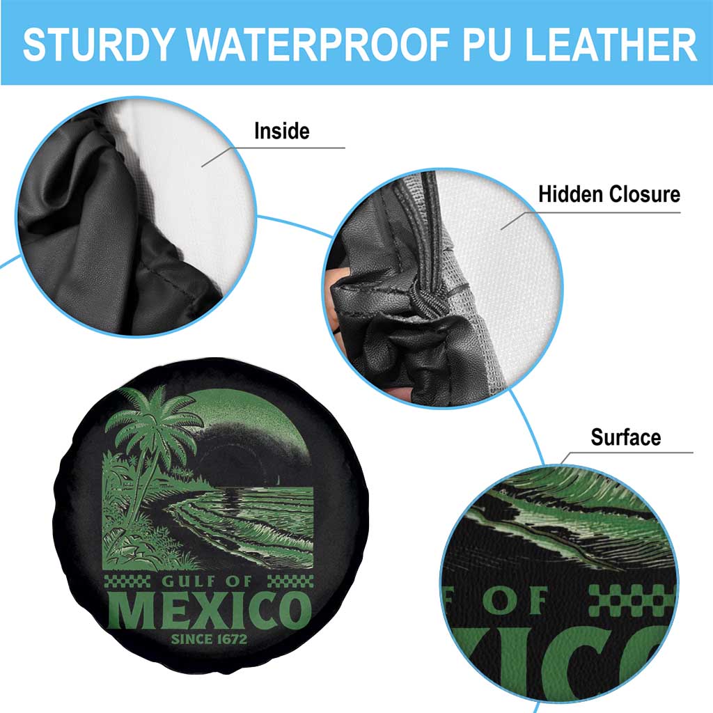 Gulf of Mexico Since 1672 Spare Tire Cover Retro Vintage Mexican Beach Forever TS10 Print Your Wear