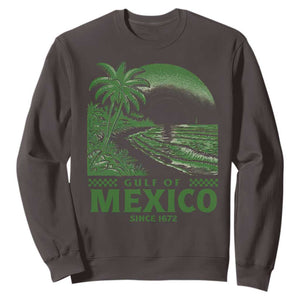 Gulf of Mexico Since 1672 Sweatshirt Retro Vintage Mexican Beach Forever TS10 Dark Chocolate Print Your Wear
