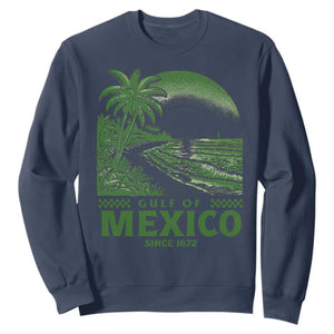 Gulf of Mexico Since 1672 Sweatshirt Retro Vintage Mexican Beach Forever TS10 Navy Print Your Wear
