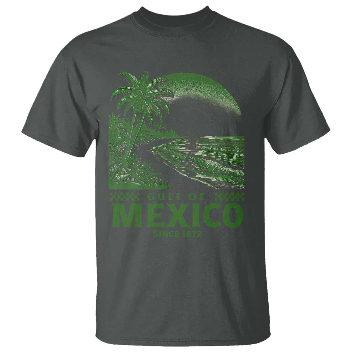 Gulf of Mexico Since 1672 T Shirt Retro Vintage Mexican Beach Forever TS10 Dark Heather Print Your Wear
