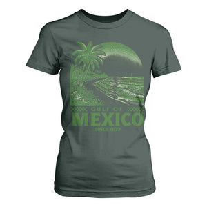 Gulf of Mexico Since 1672 T Shirt For Women Retro Vintage Mexican Beach Forever TS10 Dark Forest Green Print Your Wear