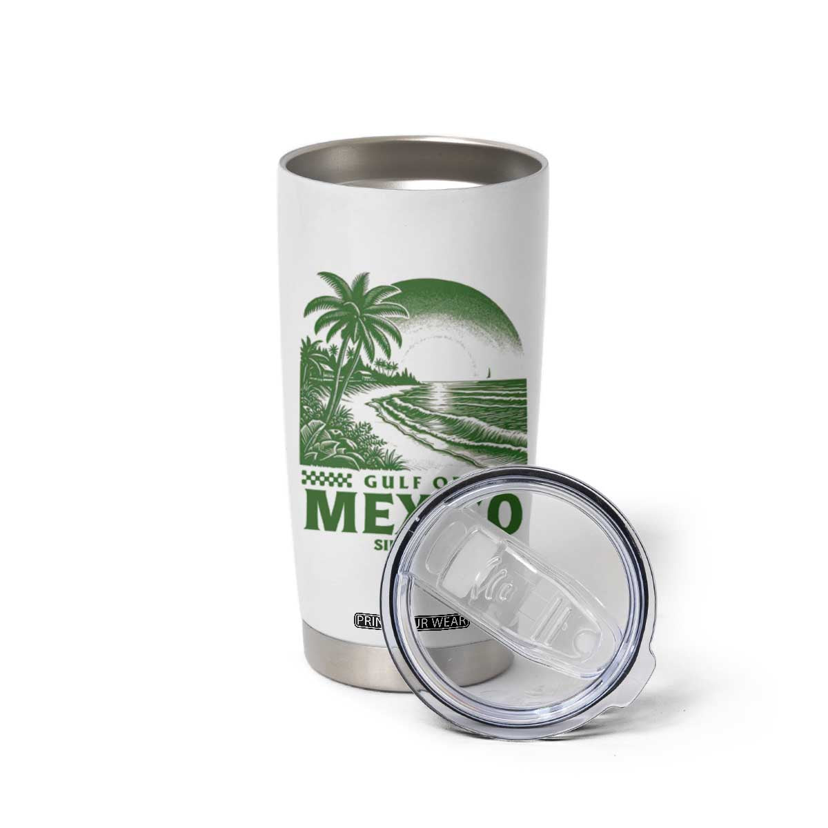 Gulf of Mexico Since 1672 Tumbler Cup Retro Vintage Mexican Beach Forever TS10 Print Your Wear