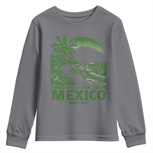 Gulf of Mexico Since 1672 Youth Sweatshirt Retro Vintage Mexican Beach Forever TS10 Charcoal Print Your Wear