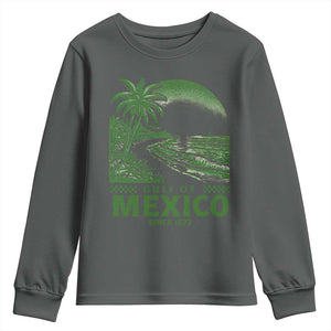 Gulf of Mexico Since 1672 Youth Sweatshirt Retro Vintage Mexican Beach Forever TS10 Dark Heather Print Your Wear