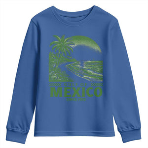 Gulf of Mexico Since 1672 Youth Sweatshirt Retro Vintage Mexican Beach Forever TS10 Royal Blue Print Your Wear