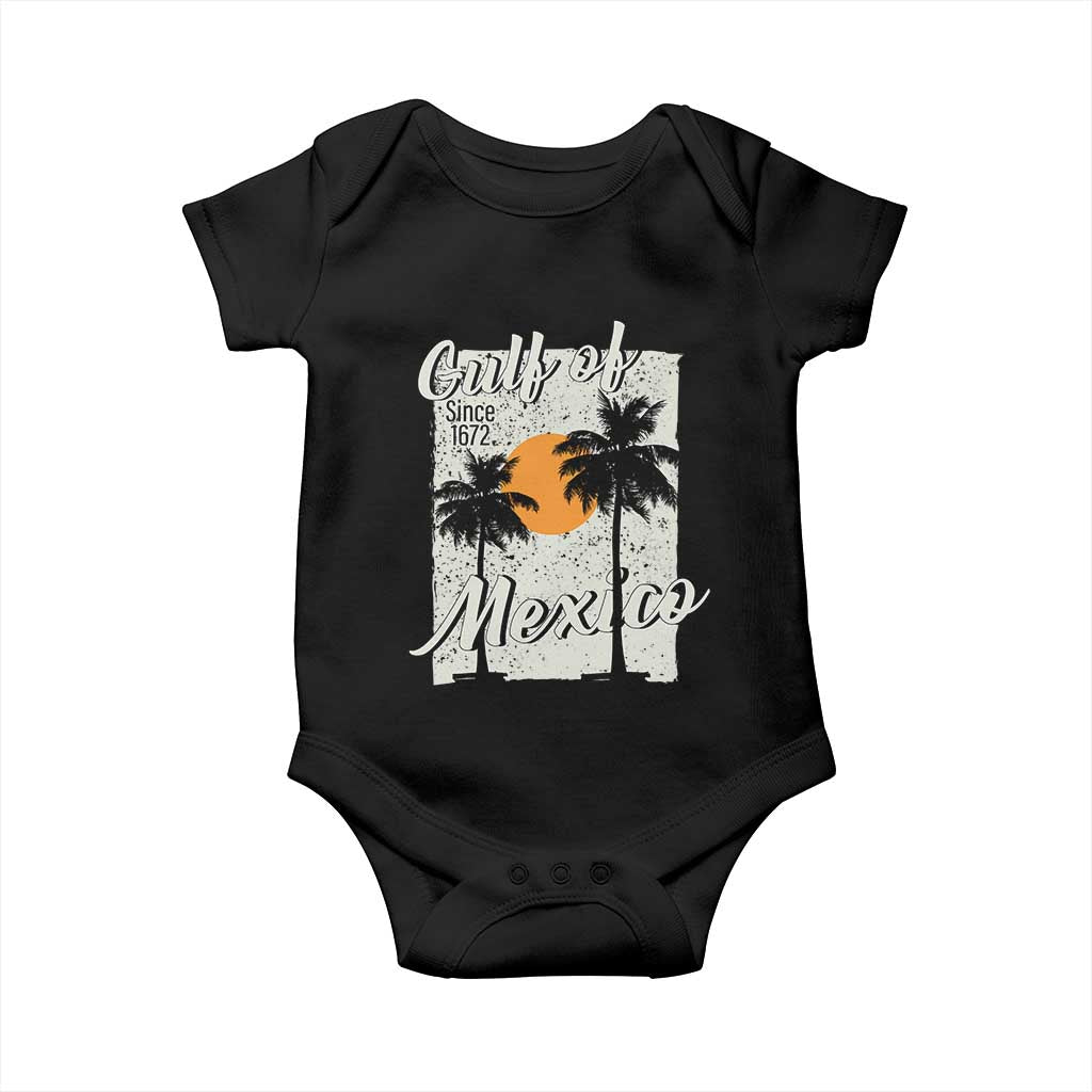 Gulf of Mexico Baby Onesie Since 1672 Beach Vibes TS10 Black Print Your Wear