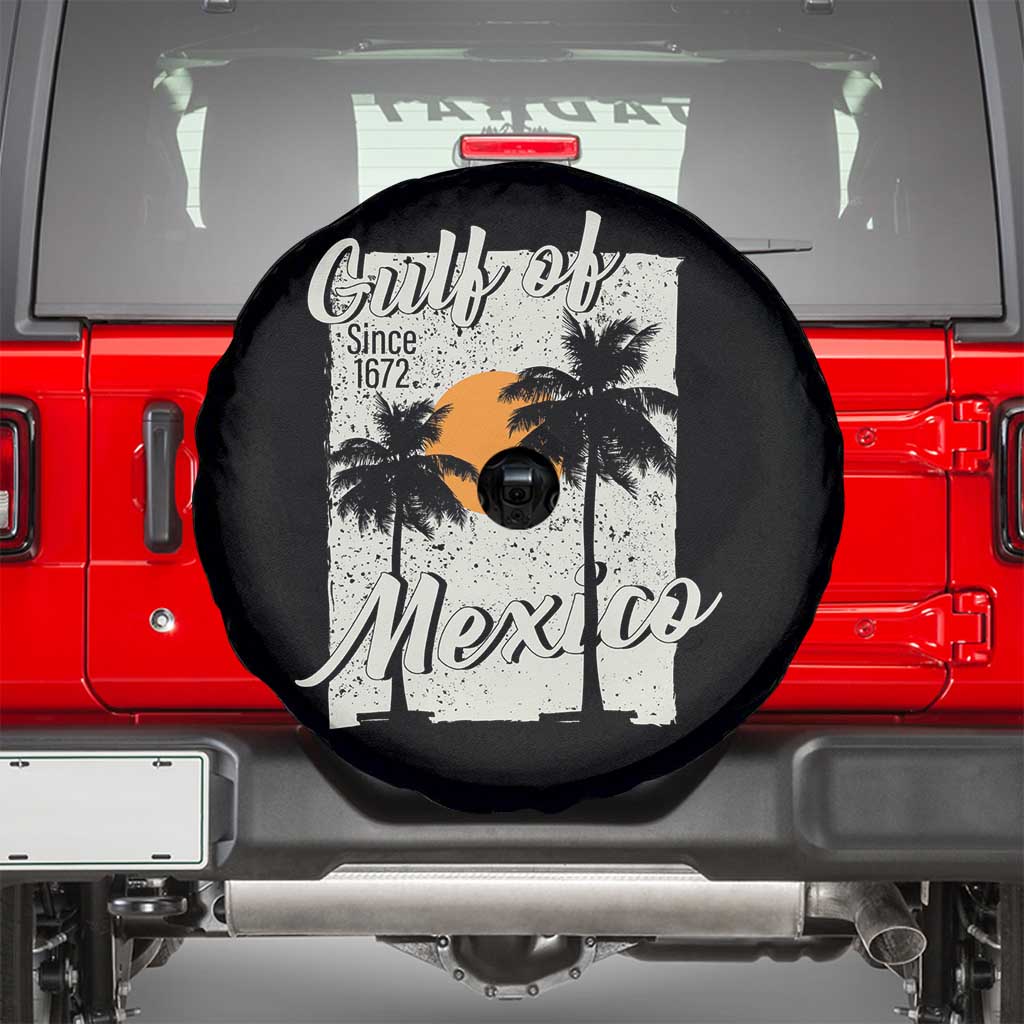 Gulf of Mexico Spare Tire Cover Since 1672 Beach Vibes TS10 Black Print Your Wear
