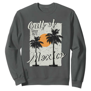 Gulf of Mexico Sweatshirt Since 1672 Beach Vibes TS10 Dark Heather Print Your Wear