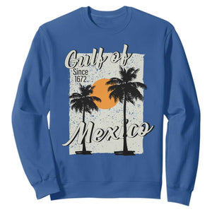 Gulf of Mexico Sweatshirt Since 1672 Beach Vibes TS10 Royal Blue Print Your Wear