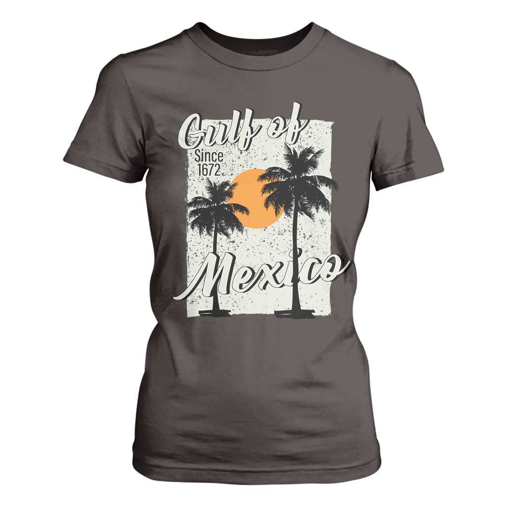Gulf of Mexico T Shirt For Women Since 1672 Beach Vibes TS10 Dark Chocolate Print Your Wear