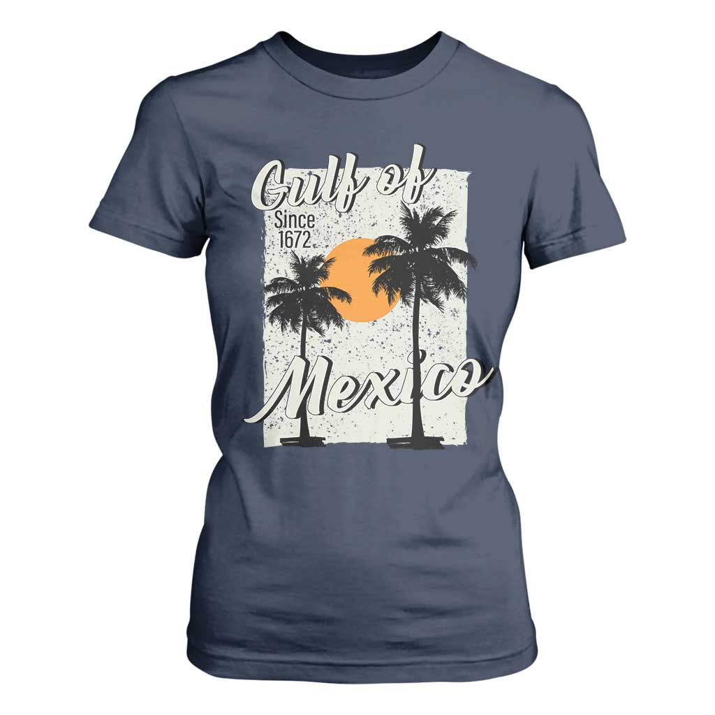 Gulf of Mexico T Shirt For Women Since 1672 Beach Vibes TS10 Navy Print Your Wear