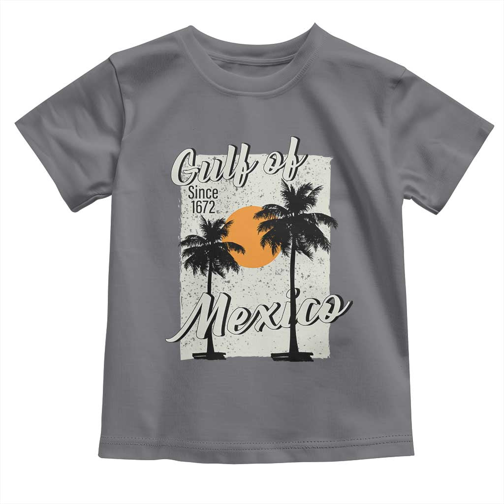 Gulf of Mexico Toddler T Shirt Since 1672 Beach Vibes TS10 Charcoal Print Your Wear