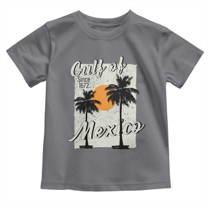Gulf of Mexico Toddler T Shirt Since 1672 Beach Vibes TS10 Charcoal Print Your Wear