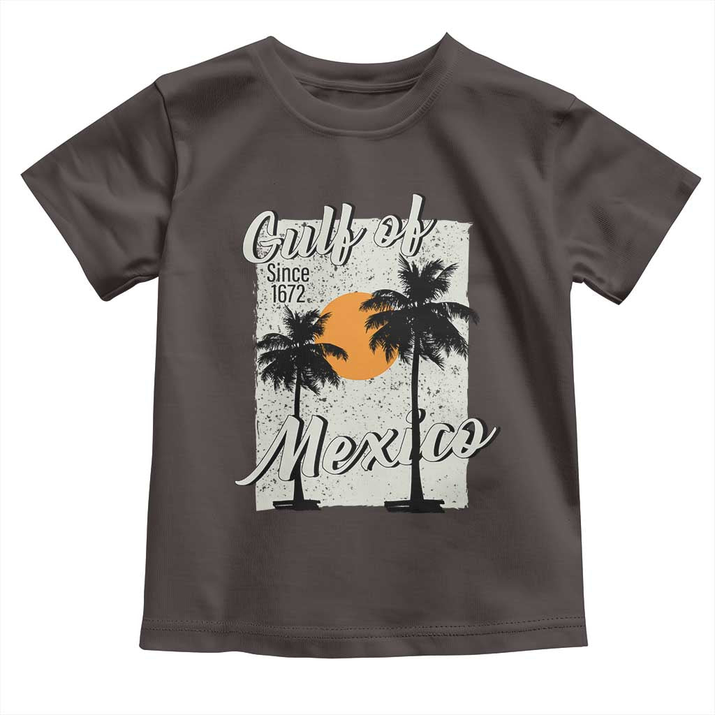 Gulf of Mexico Toddler T Shirt Since 1672 Beach Vibes TS10 Dark Chocolate Print Your Wear