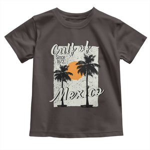Gulf of Mexico Toddler T Shirt Since 1672 Beach Vibes TS10 Dark Chocolate Print Your Wear