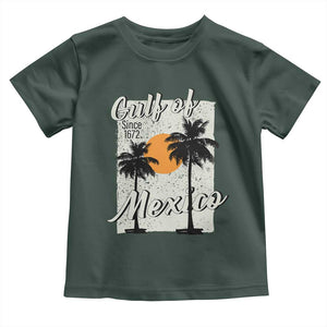 Gulf of Mexico Toddler T Shirt Since 1672 Beach Vibes TS10 Dark Forest Green Print Your Wear