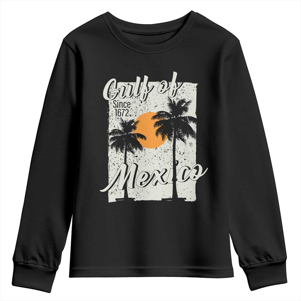 Gulf of Mexico Youth Sweatshirt Since 1672 Beach Vibes TS10 Black Print Your Wear