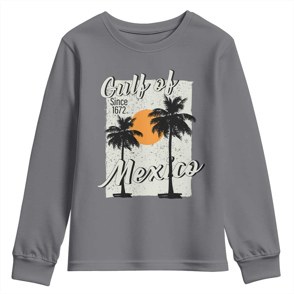 Gulf of Mexico Youth Sweatshirt Since 1672 Beach Vibes TS10 Charcoal Print Your Wear