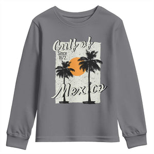 Gulf of Mexico Youth Sweatshirt Since 1672 Beach Vibes TS10 Charcoal Print Your Wear