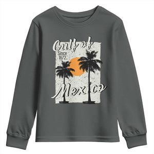Gulf of Mexico Youth Sweatshirt Since 1672 Beach Vibes TS10 Dark Heather Print Your Wear