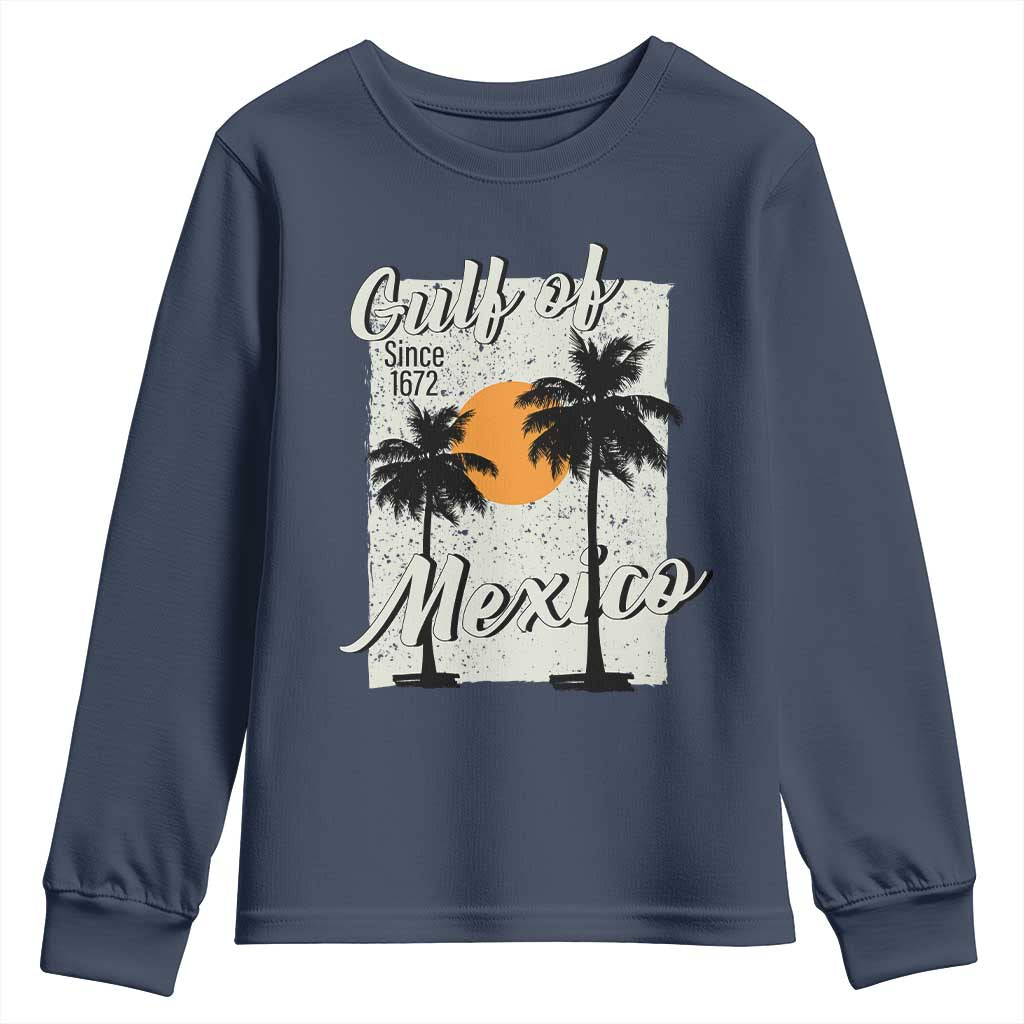 Gulf of Mexico Youth Sweatshirt Since 1672 Beach Vibes TS10 Navy Print Your Wear