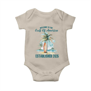 Welcome To America's Gulf Baby Onesie Established 2025 Retro Vintage Beach TS10 Sand Print Your Wear