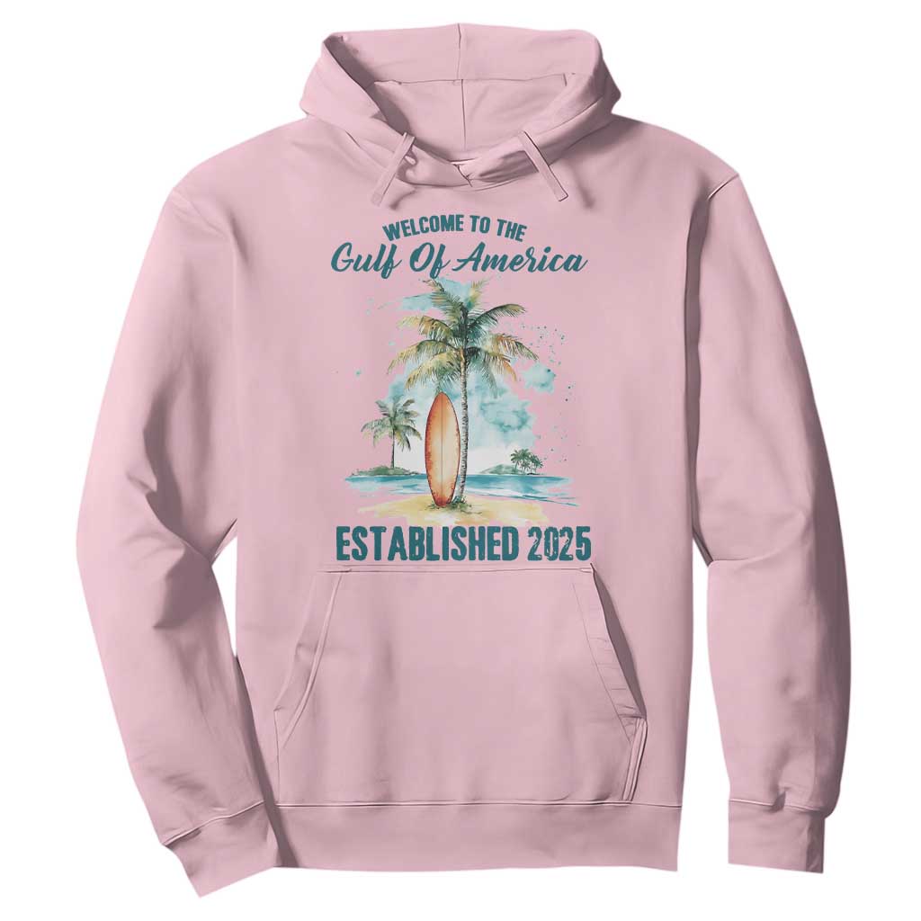 Welcome To America's Gulf Hoodie Established 2025 Retro Vintage Beach TS10 Light Pink Print Your Wear