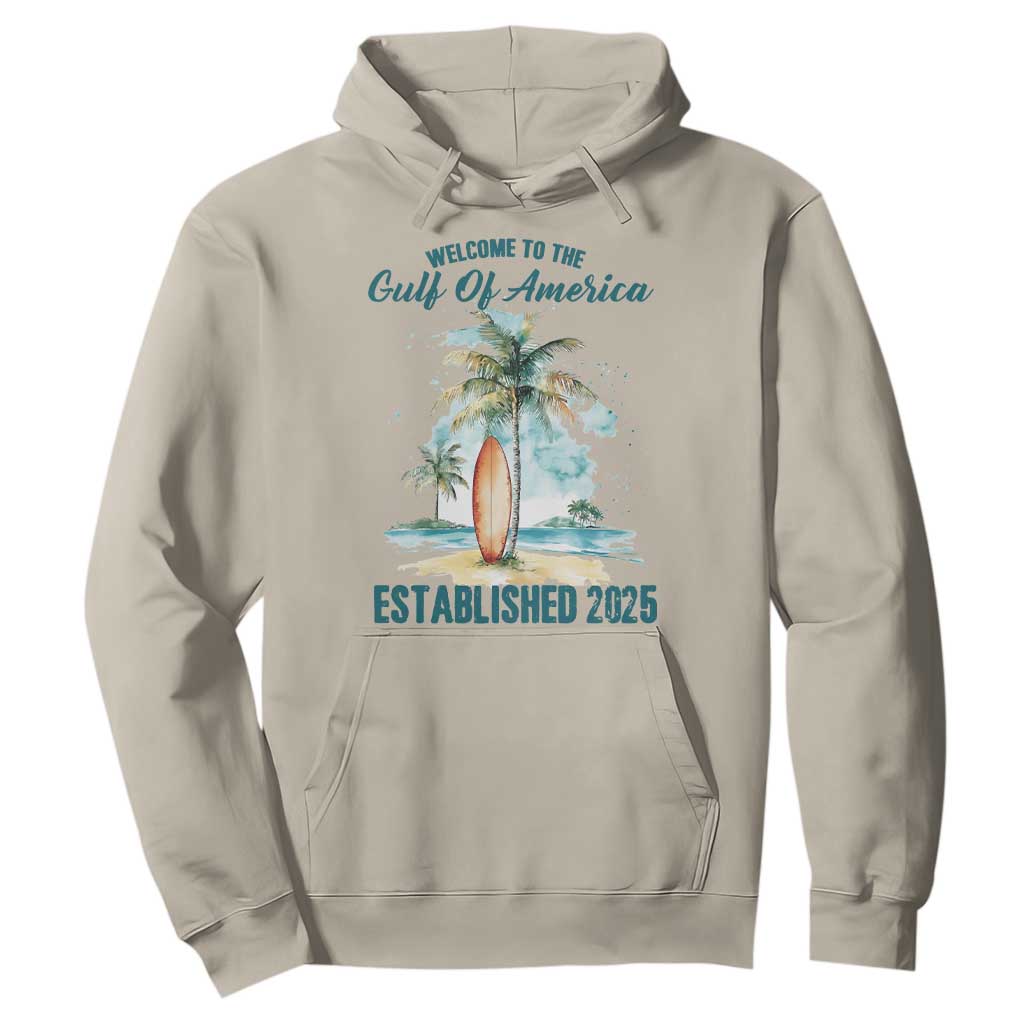 Welcome To America's Gulf Hoodie Established 2025 Retro Vintage Beach TS10 Sand Print Your Wear
