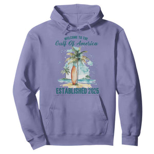 Welcome To America's Gulf Hoodie Established 2025 Retro Vintage Beach TS10 Violet Print Your Wear