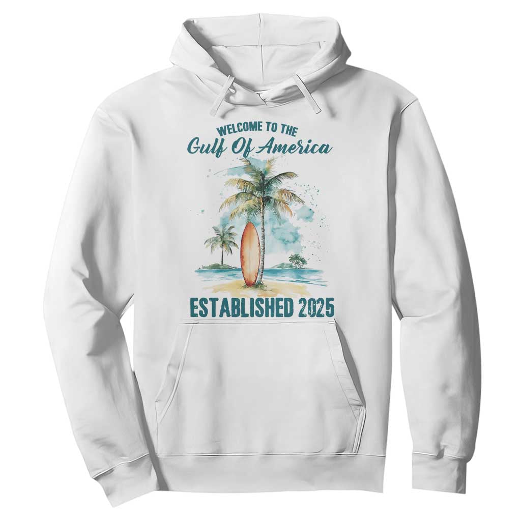Welcome To America's Gulf Hoodie Established 2025 Retro Vintage Beach TS10 White Print Your Wear