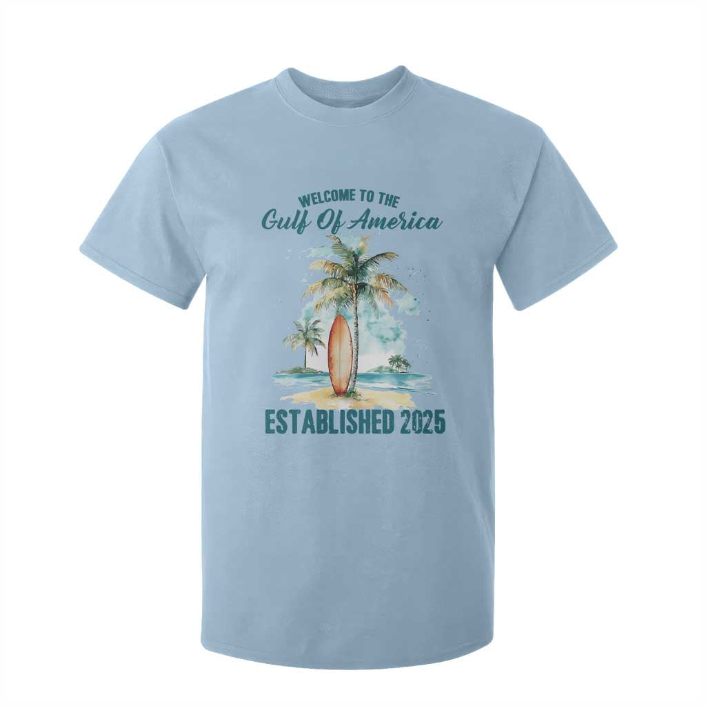 Welcome To America's Gulf T Shirt For Kid Established 2025 Retro Vintage Beach TS10 Light Blue Print Your Wear