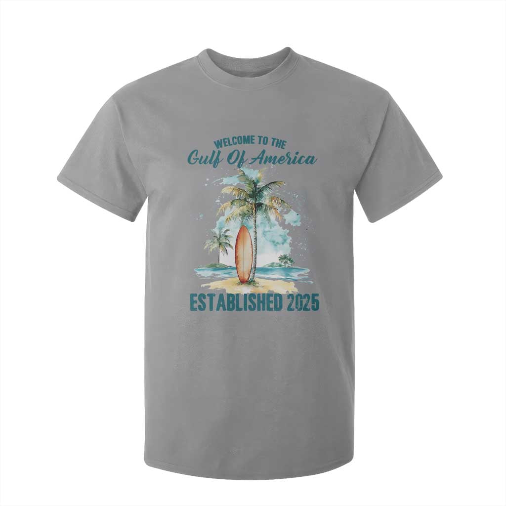 Welcome To America's Gulf T Shirt For Kid Established 2025 Retro Vintage Beach TS10 Sport Gray Print Your Wear