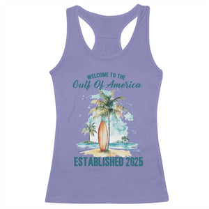 Welcome To America's Gulf Racerback Tank Top Established 2025 Retro Vintage Beach TS10 Violet Print Your Wear