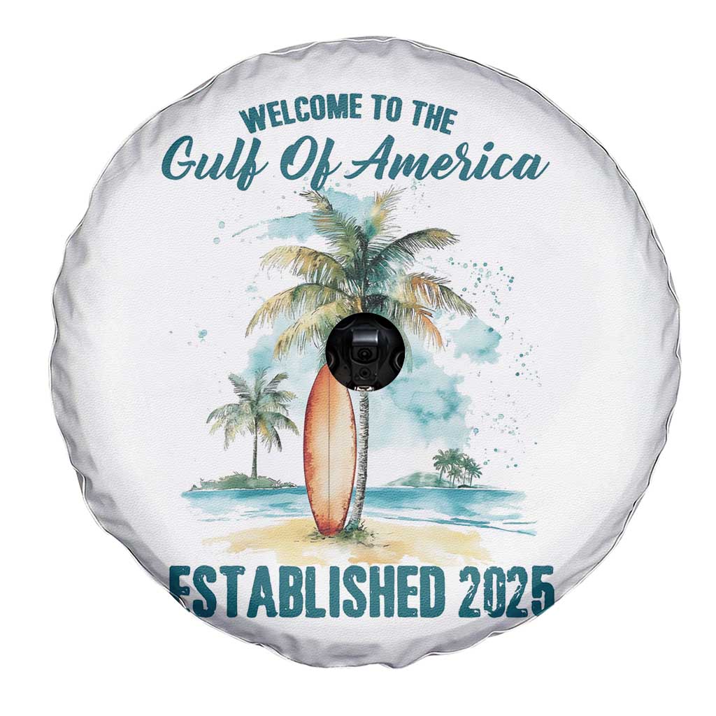 Welcome To America's Gulf Spare Tire Cover Established 2025 Retro Vintage Beach TS10 Print Your Wear