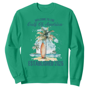 Welcome To America's Gulf Sweatshirt Established 2025 Retro Vintage Beach TS10 Irish Green Print Your Wear