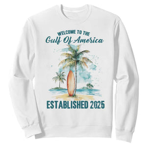 Welcome To America's Gulf Sweatshirt Established 2025 Retro Vintage Beach TS10 White Print Your Wear