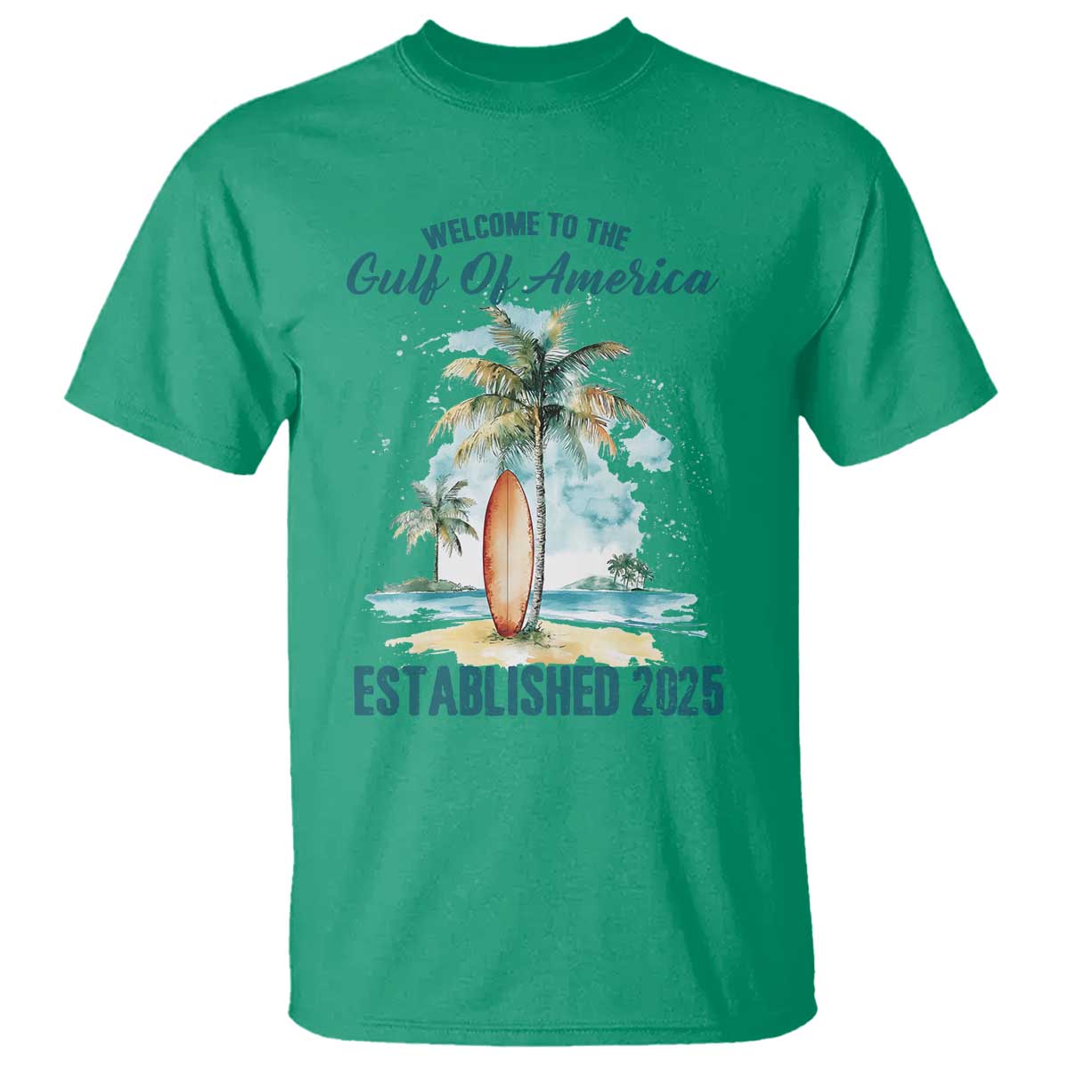 Welcome To America's Gulf T Shirt Established 2025 Retro Vintage Beach TS10 Irish Green Print Your Wear