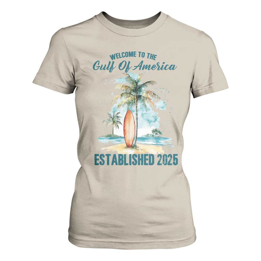 Welcome To America's Gulf T Shirt For Women Established 2025 Retro Vintage Beach TS10 Sand Print Your Wear